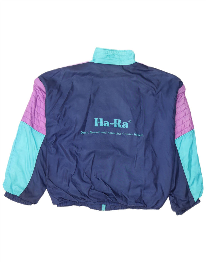 VINTAGE Herren-Trainingsanzugoberteil mit Grafik, mittelgroß, mehrfarbig, Farbblock