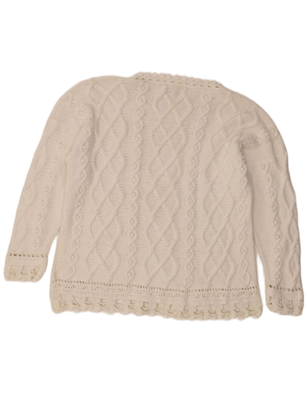 Golden Spiderweb Damen-Pullover mit U-Boot-Ausschnitt, UK 16, Größe L, Weiß