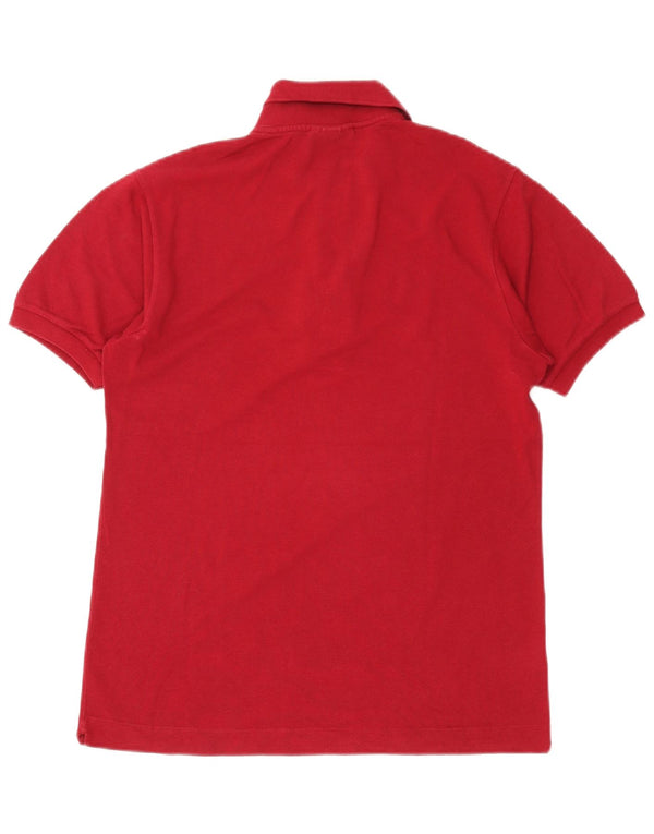 Lacoste Herren-Poloshirt mit klassischer Passform, Größe 3, klein, burgunderrote Baumwolle