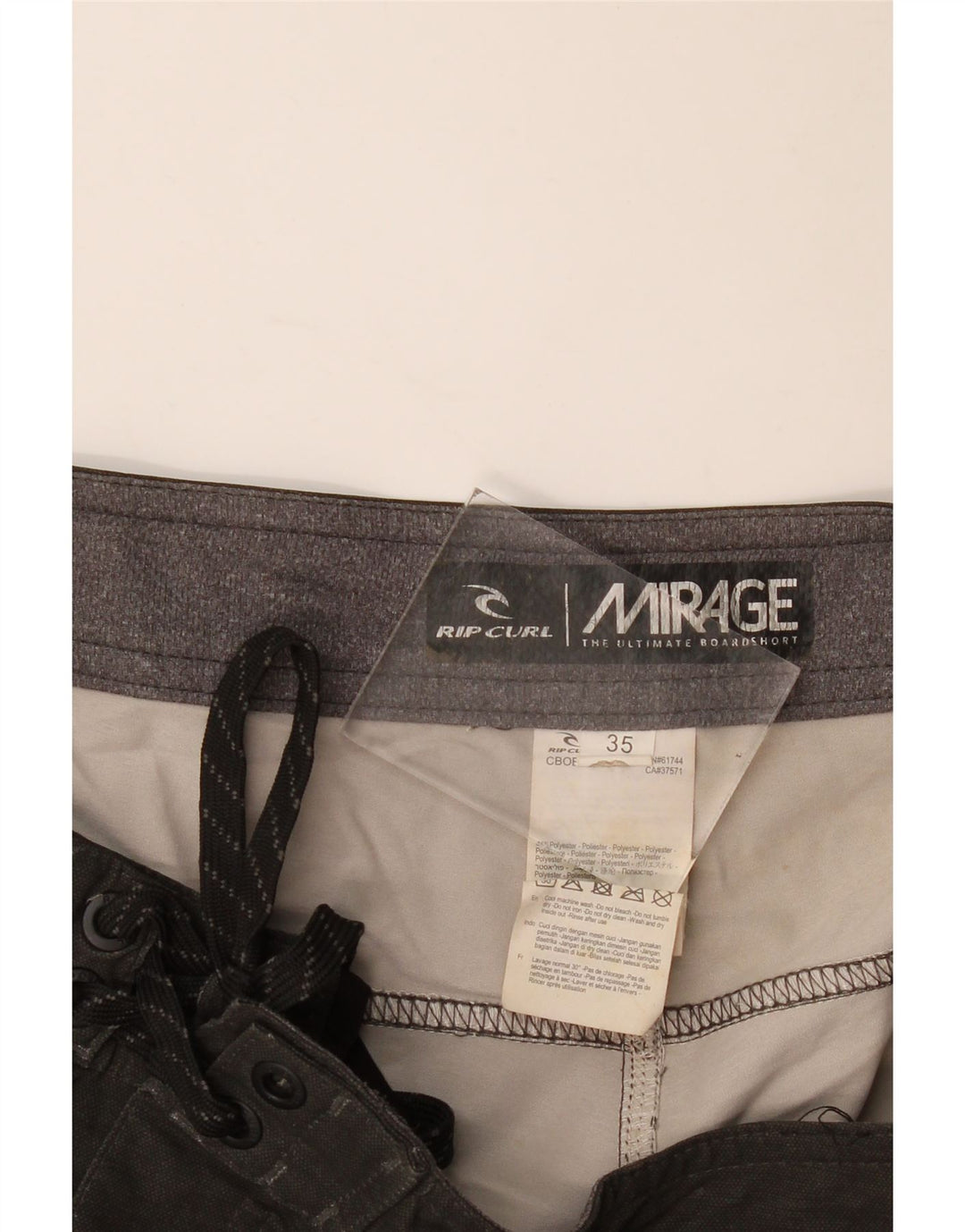 RIP CURL Herren-Badeshorts, groß, graues Farbblock-Polyester