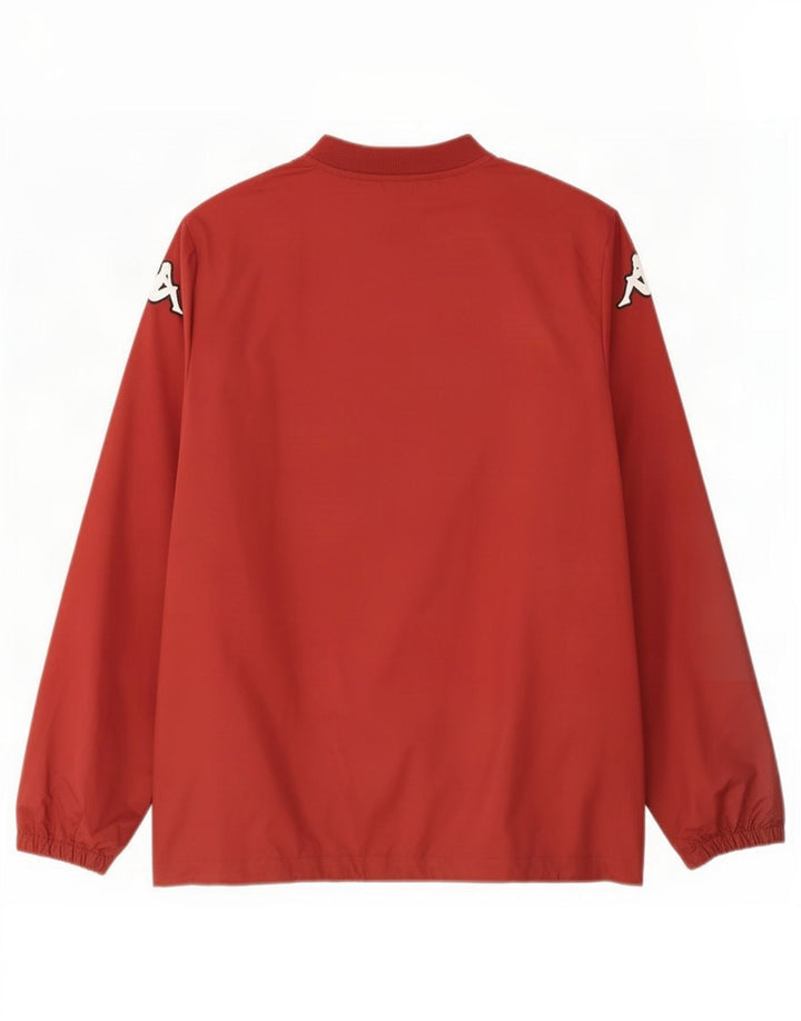 Kappa Mens Graphic Top Long Sleeve Large Red Polyester