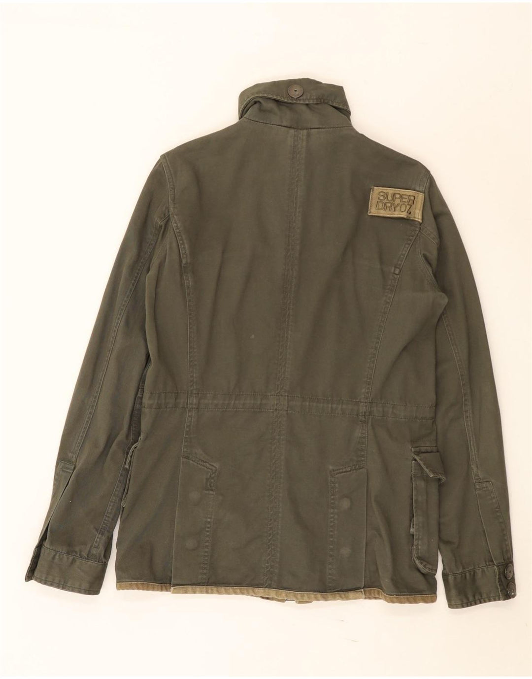 Superdry Herren Graphic Utility Jacke UK 38 Medium Khaki Baumwolle