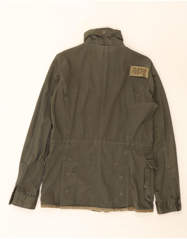 Superdry Herren Graphic Utility Jacke UK 38 Medium Khaki Baumwolle
