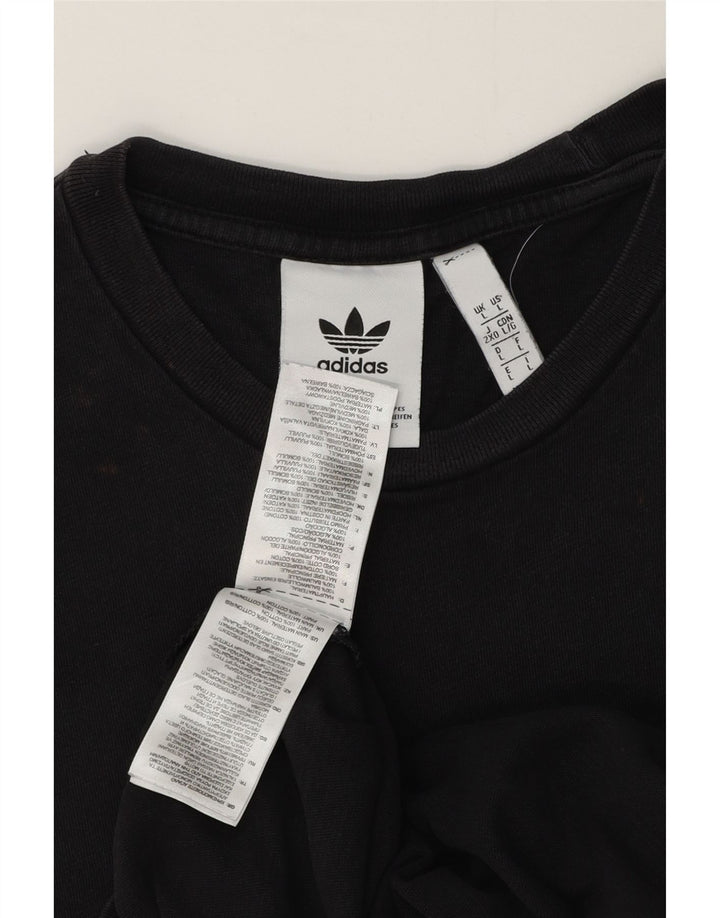 Adidas Herren T-Shirt Top Large Schwarz Baumwolle