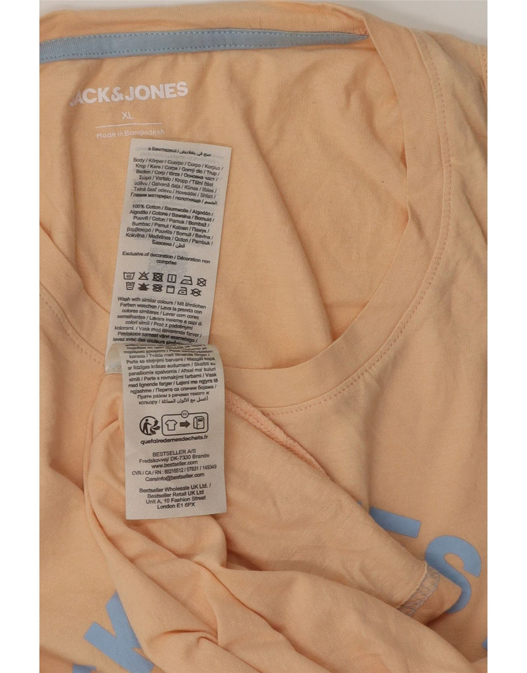 Jack & Jones Herren Grafikweste Top XL Beige Baumwolle