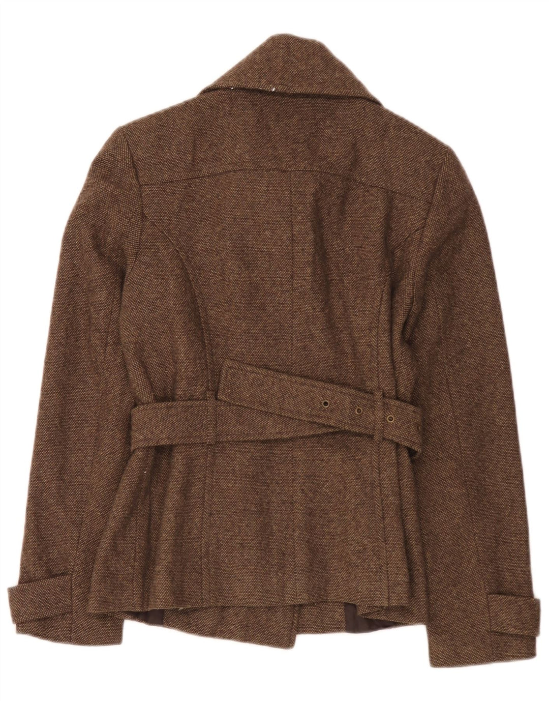 Zara Damen Pea Coat UK 12 Mittelbraunes Polyester