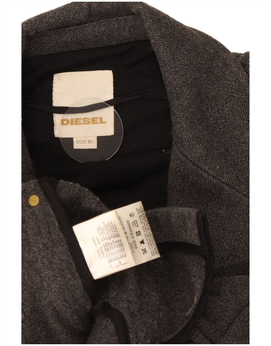 Diesel Herren Militärjacke UK 42 XL Grau Polyester