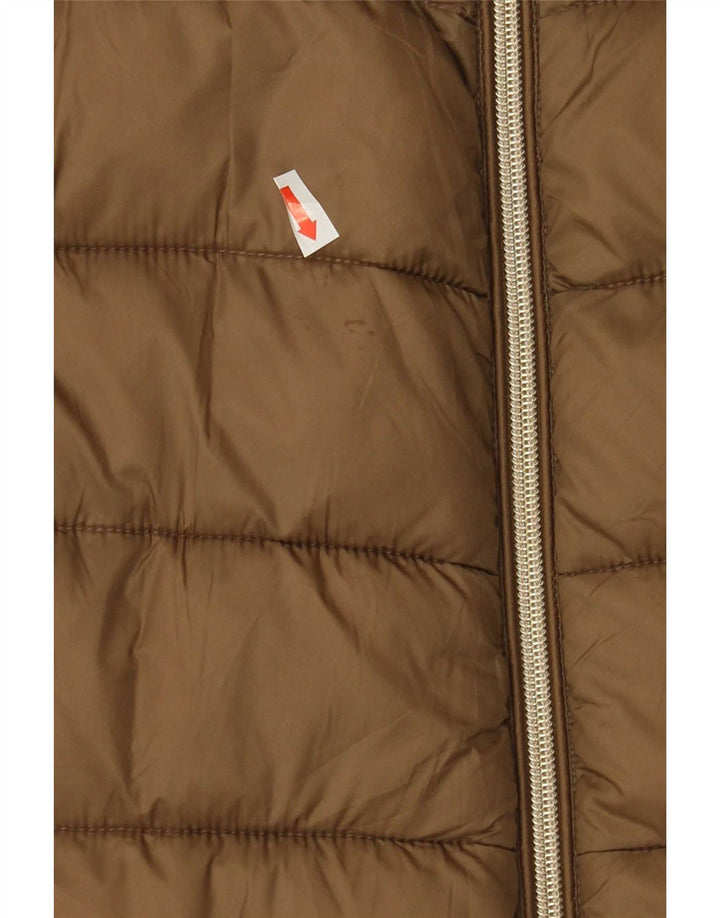 Michael Kors Damen gepolsterter Mantel UK 20 2XL Braunes Nylon