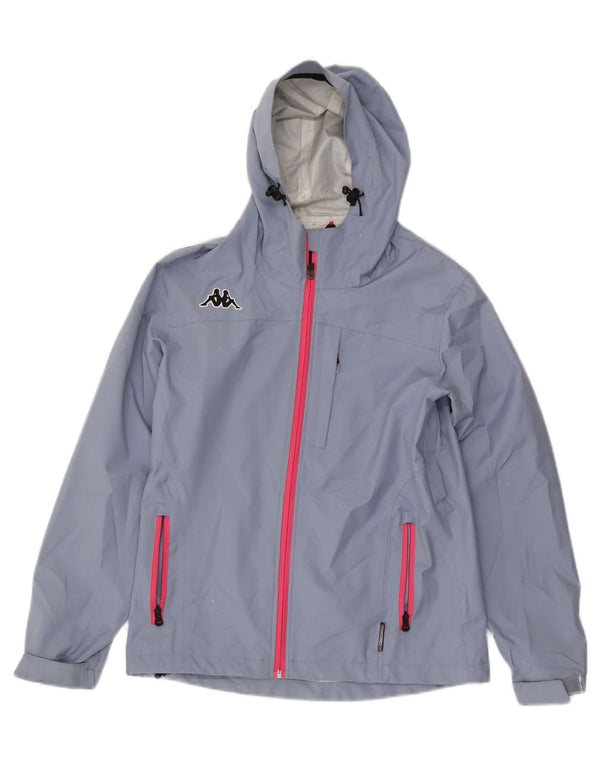 Kappa Damen-Regenjacke mit Kapuze, UK 14, Größe L, blau, Polyester