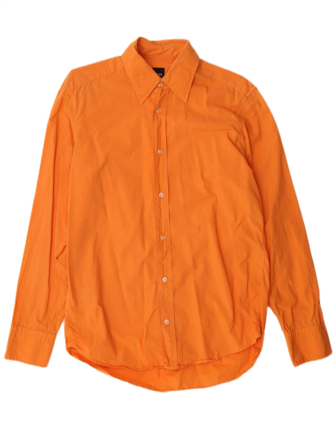 HUGO BOSS Mens Shirt Small Orange Cotton