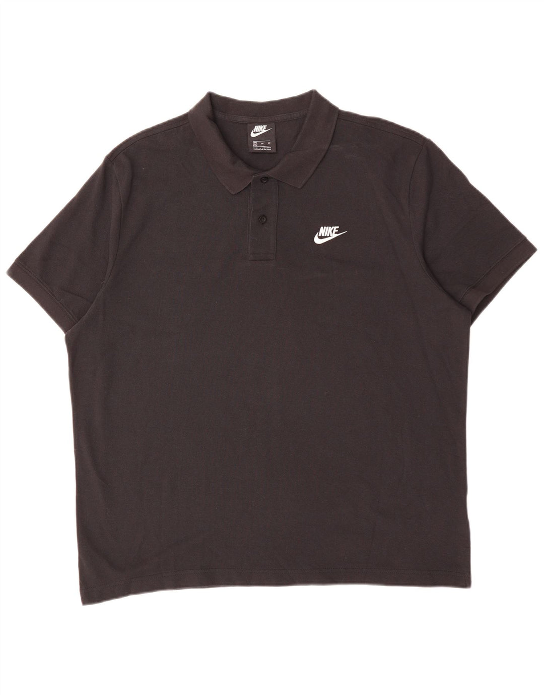 NIKE Herren Poloshirt XL Schwarz Baumwolle