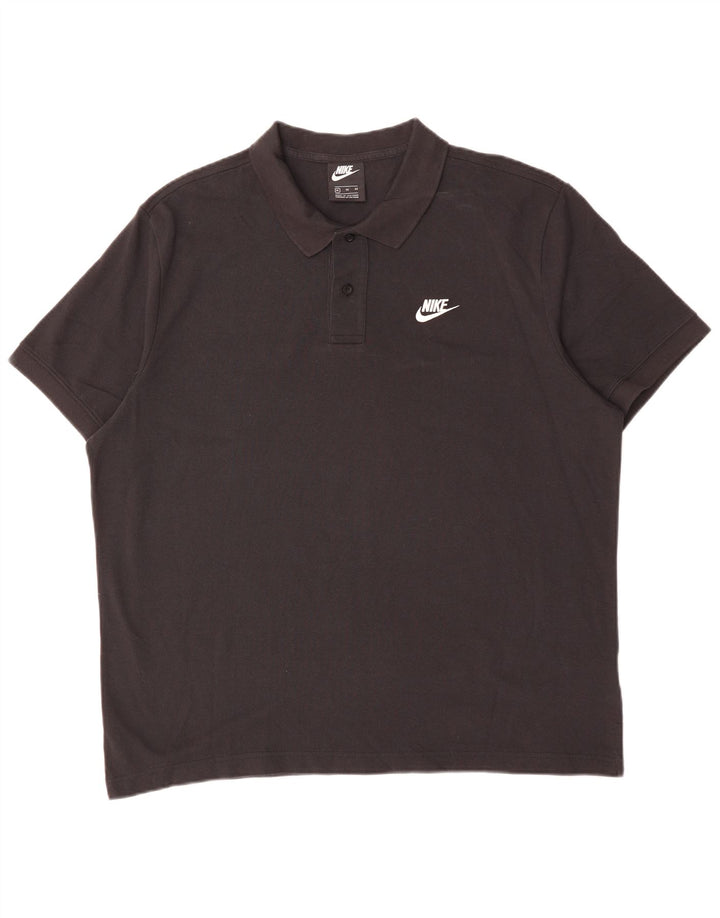 NIKE Herren Poloshirt XL Schwarz Baumwolle
