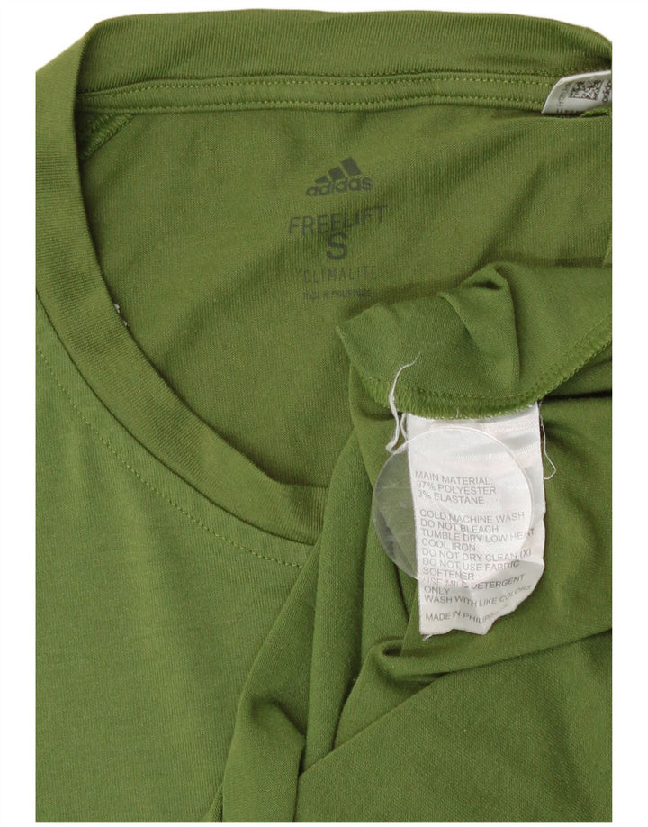 Adidas Herren Climalite T-Shirt Top Small Grün Baumwolle