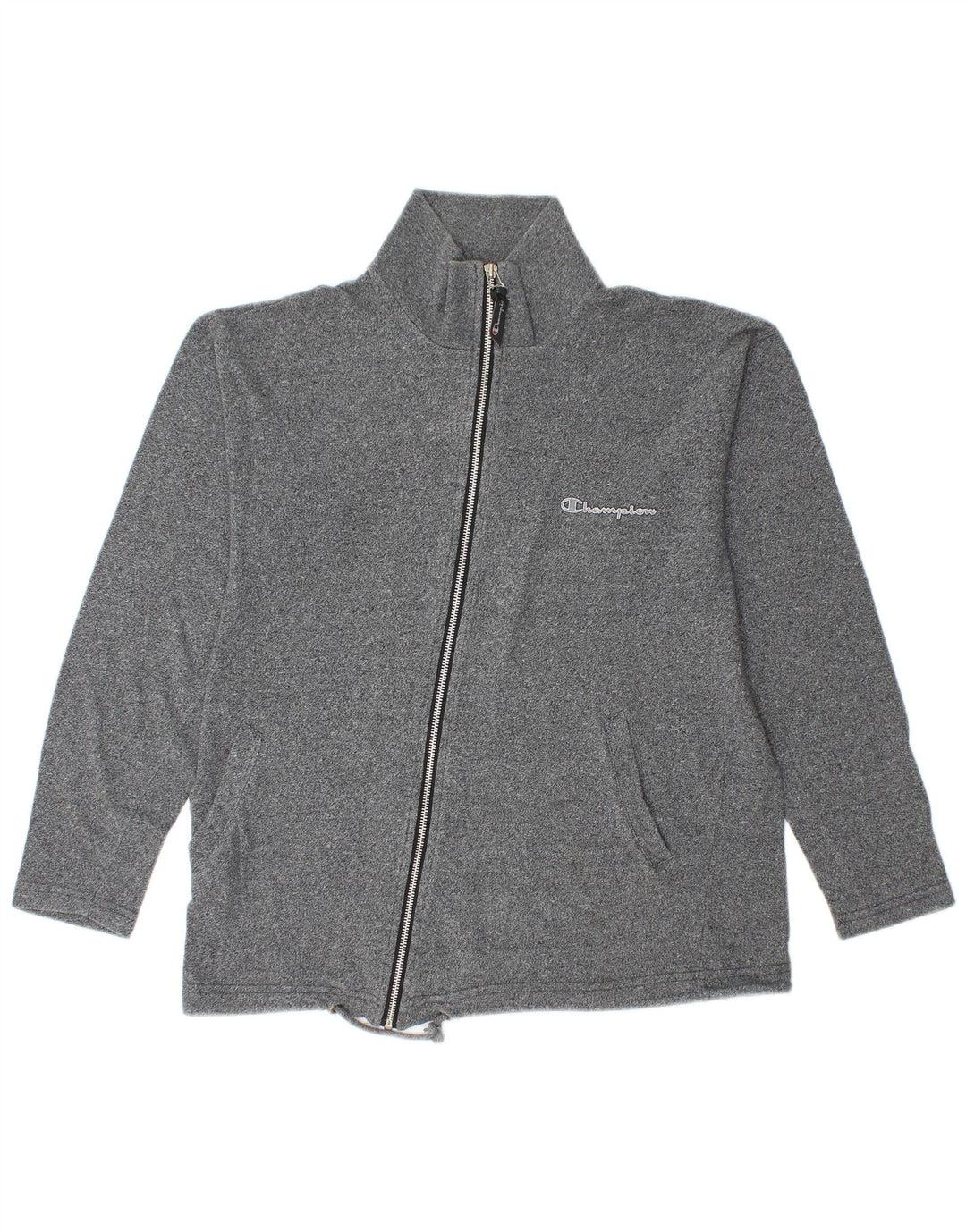 Champion Damen-Trainingsanzug-Top-Jacke, UK 14, mittelgrau gefleckte Baumwolle