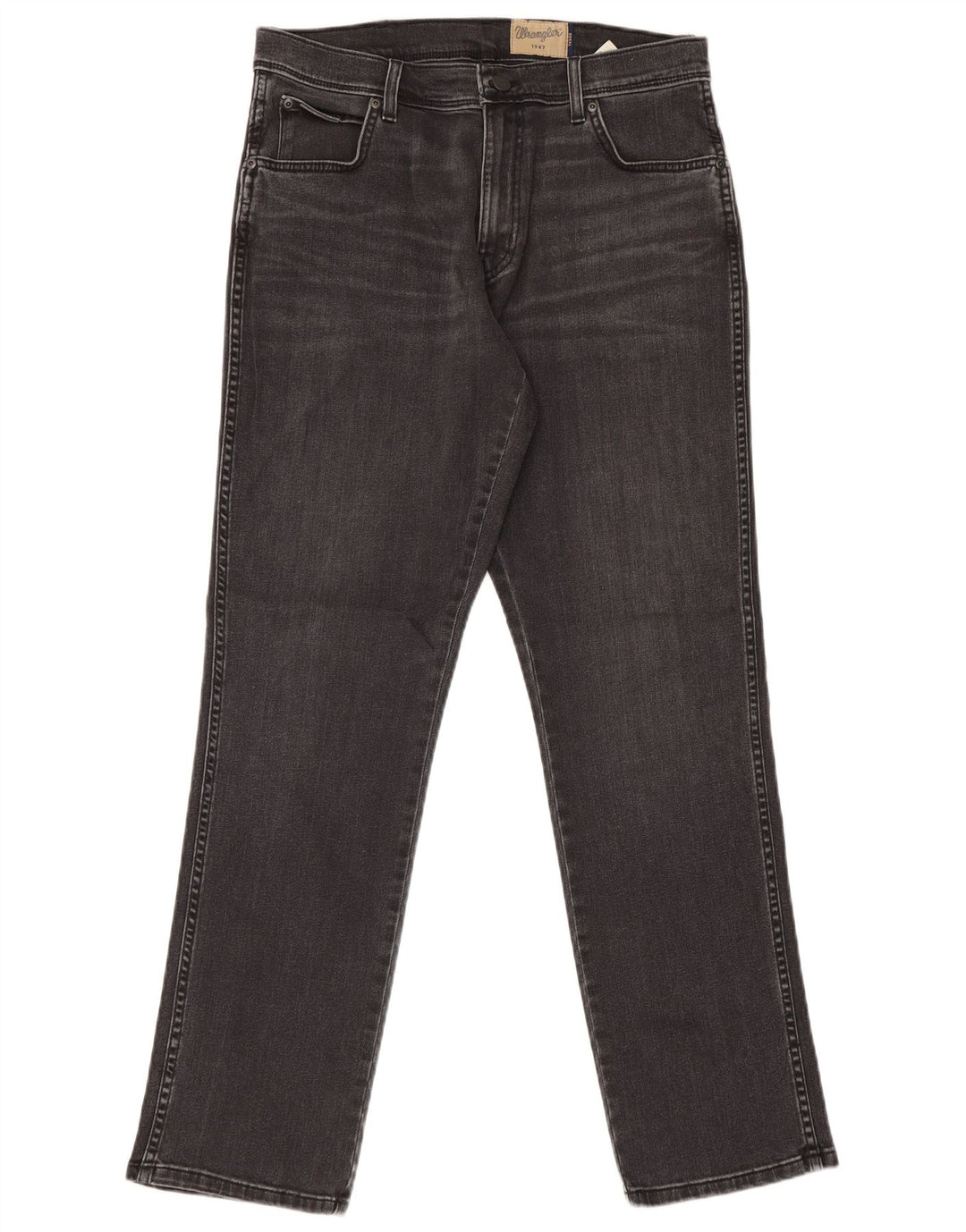Wrangler Herren Texas Stretch Straight Jeans W34 L32 Schwarze Baumwolle