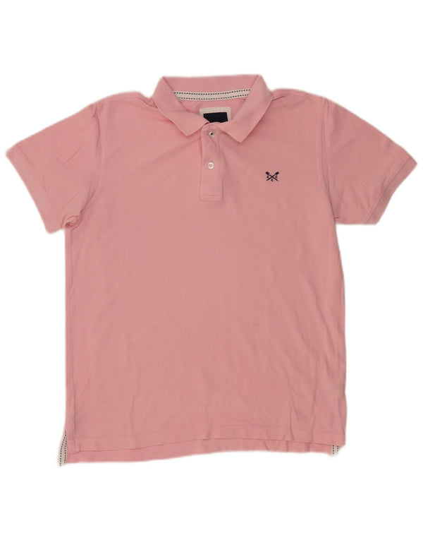 CREW CLOTHING Herren-Poloshirt, Größe S, rosa, Baumwolle