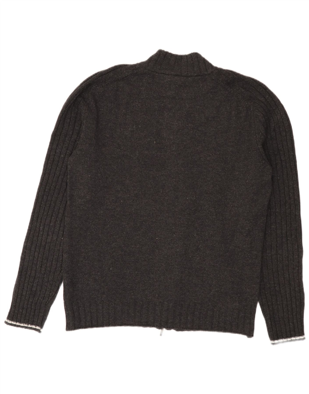 Harmont & Blaine Herren-Cardigan mit durchgehendem Reißverschluss, groß, graue Farbblock-Wolle