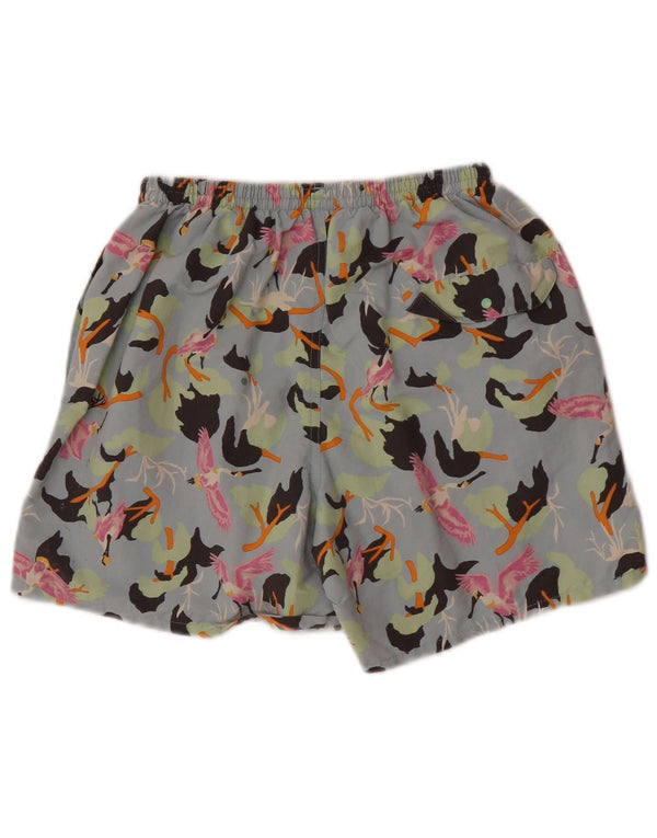 Patagonia Damen Graphic Sport Shorts UK 8 Small Blue Animal Print