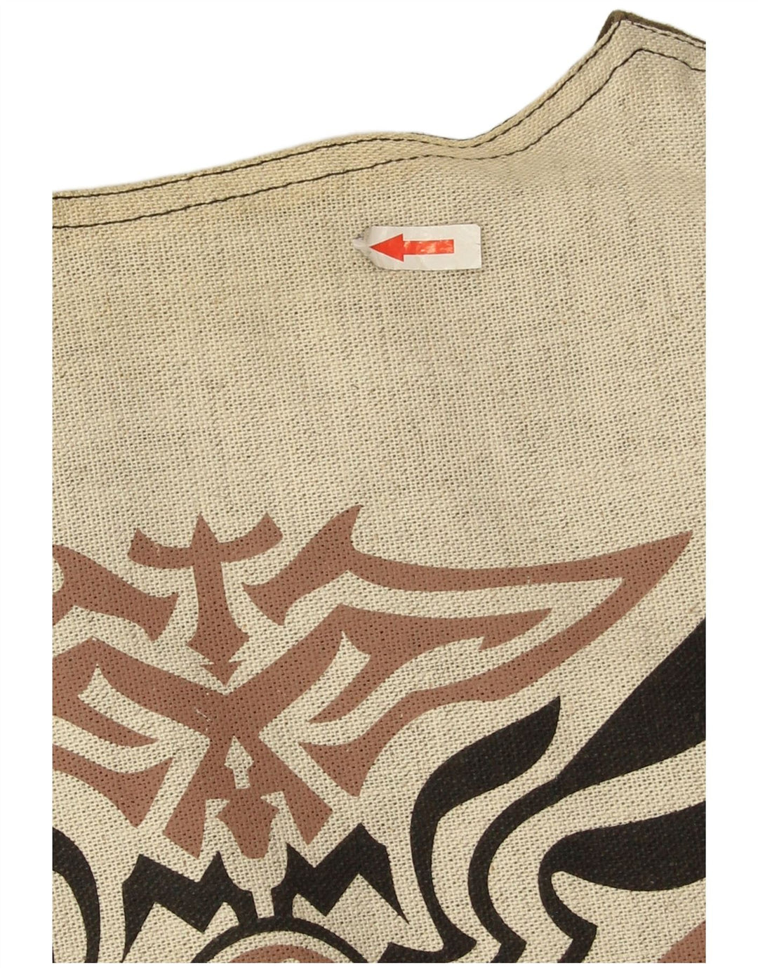 Vintage Herren Grafische Weste Groß Khaki