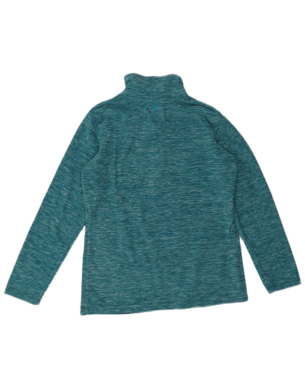 Mountain Warehouse Womens Zip Neck Fleece Jumper UK 12 medium Blue Flecked