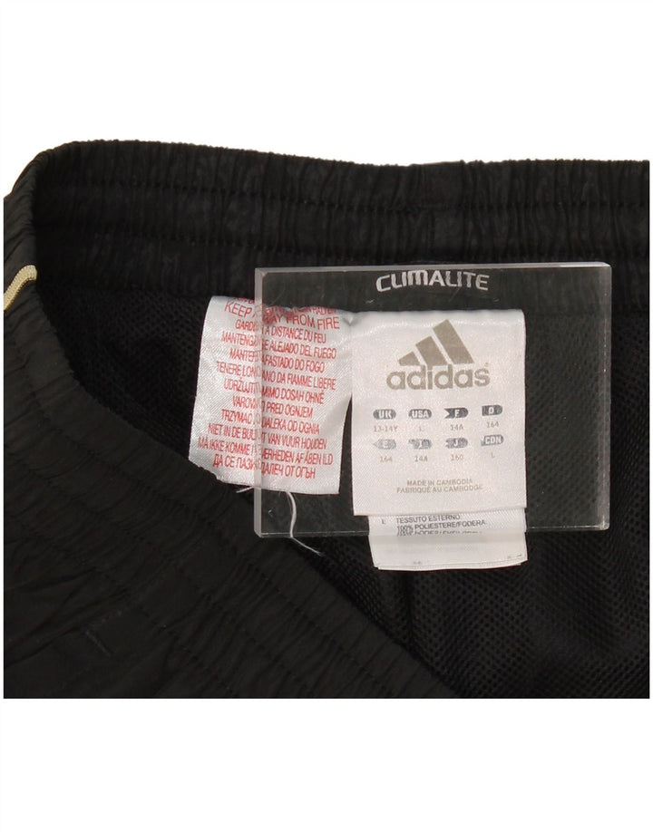ADIDAS Boys Climalite Bermuda Sport Shorts 13-14 Years  Black Polyester