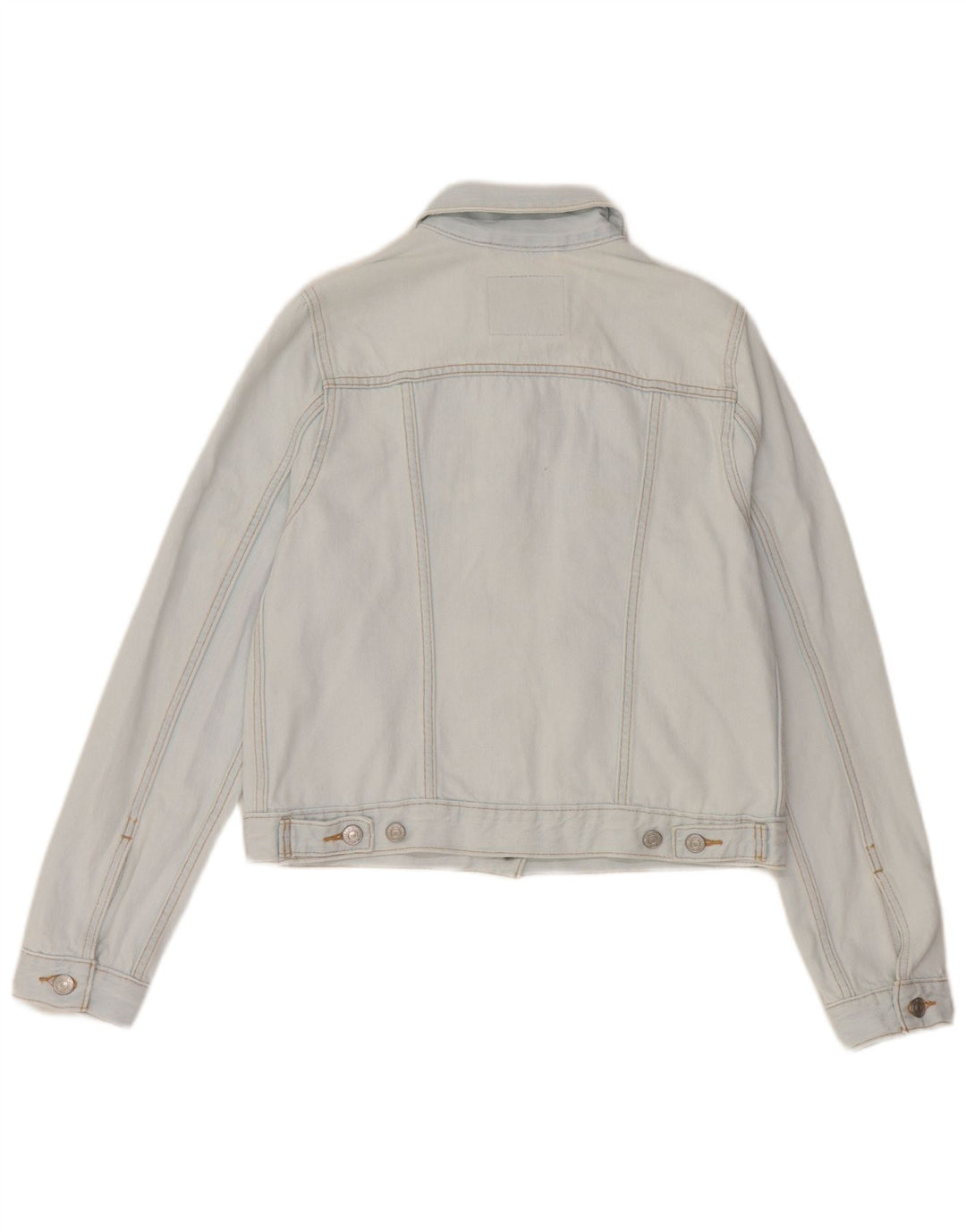Levi's Damen Crop Denim Jacke UK 12 Mittelblaue Baumwolle