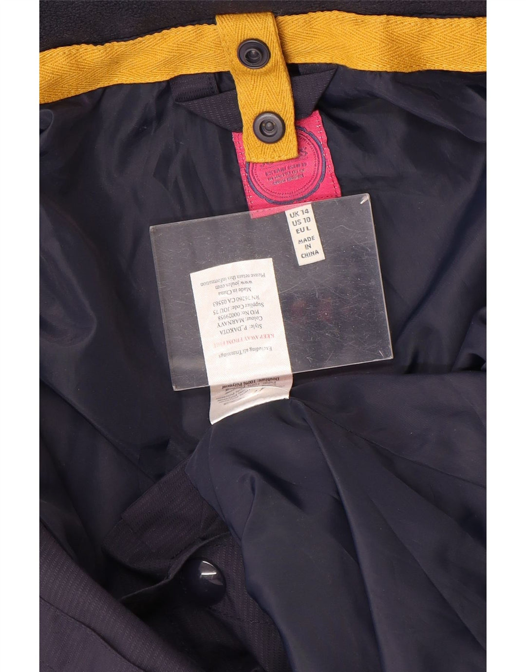 Joules Womens Utility Jacke UK 14 Large Marineblau Polyester