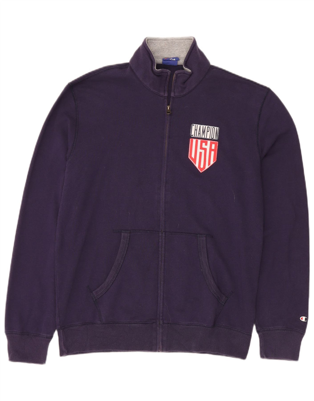 Champion Herren-Trainingsanzug-Oberteil, Jacke, Größe L, Lila, Baumwolle