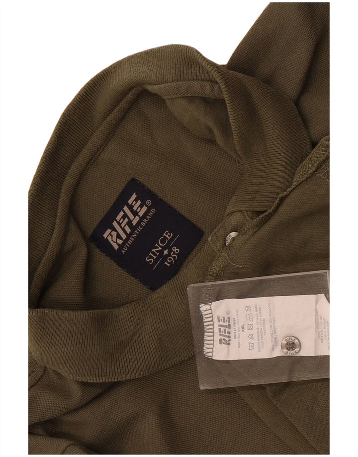 Rifle Herren Poloshirt 2XL Khaki Baumwolle