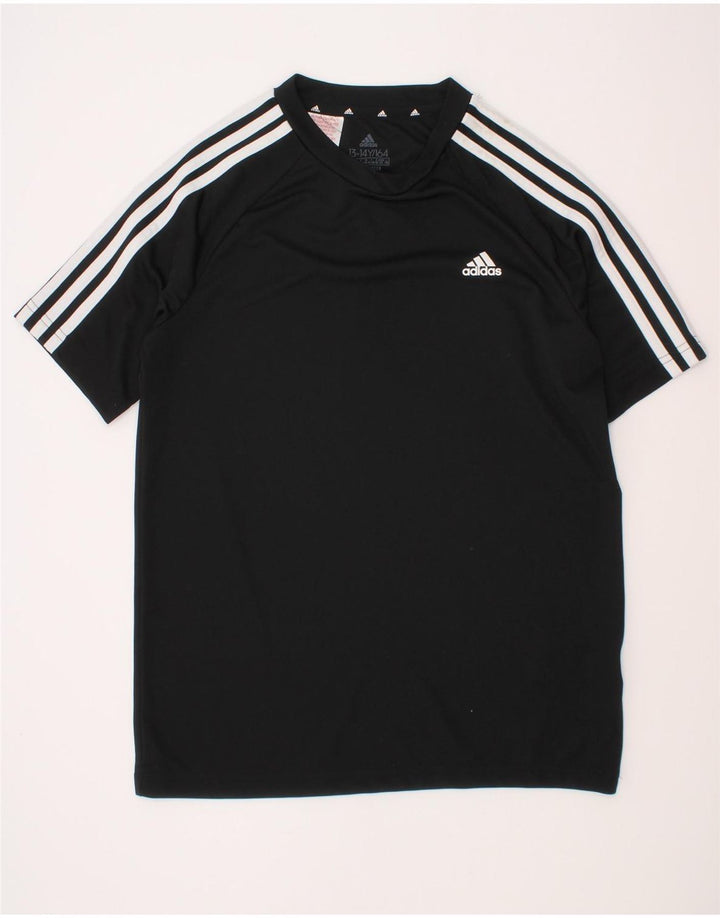 Adidas Jungen Aeroready T-Shirt Top 13–14 Jahre, schwarzes Polyester