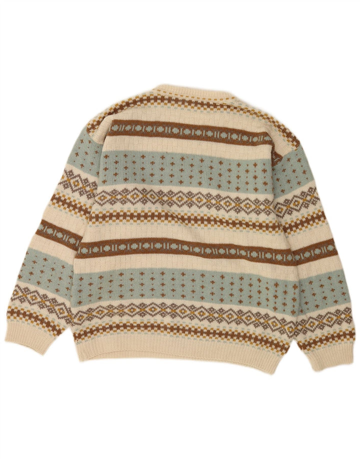 Zero Herren-Pullover mit Rundhalsausschnitt, XL, mehrfarbig, Fair-Isle-Acryl