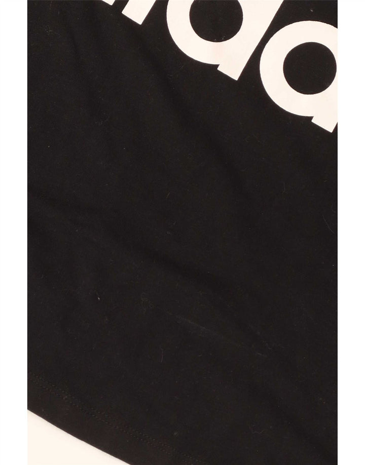 Adidas Damen Graphic Vest Top UK 8 Small Schwarz Baumwolle