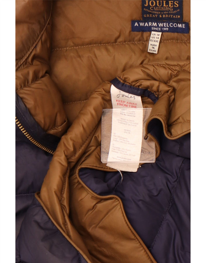 Joules Damen Wattierte Jacke UK 18 XL Marineblau Polyamid