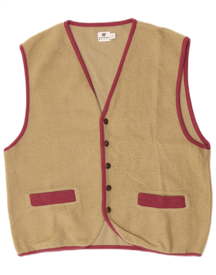 Belfe Herrenweste Medium Khaki Colourblock Wolle