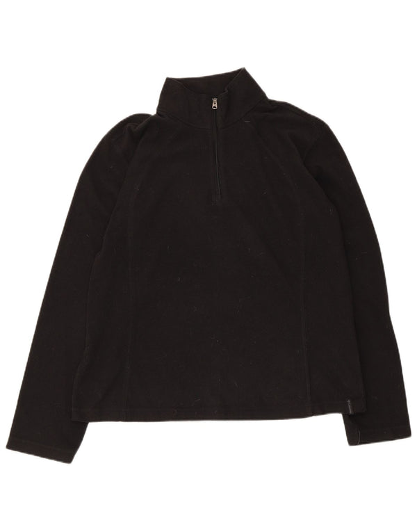 Columbia Damen-Fleecepullover mit Reißverschluss, UK 16, Größe L, Schwarz