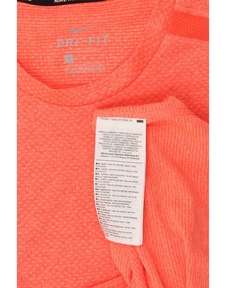 Nike Herren Dri Fit T-Shirt Top Mittelorange Polyester