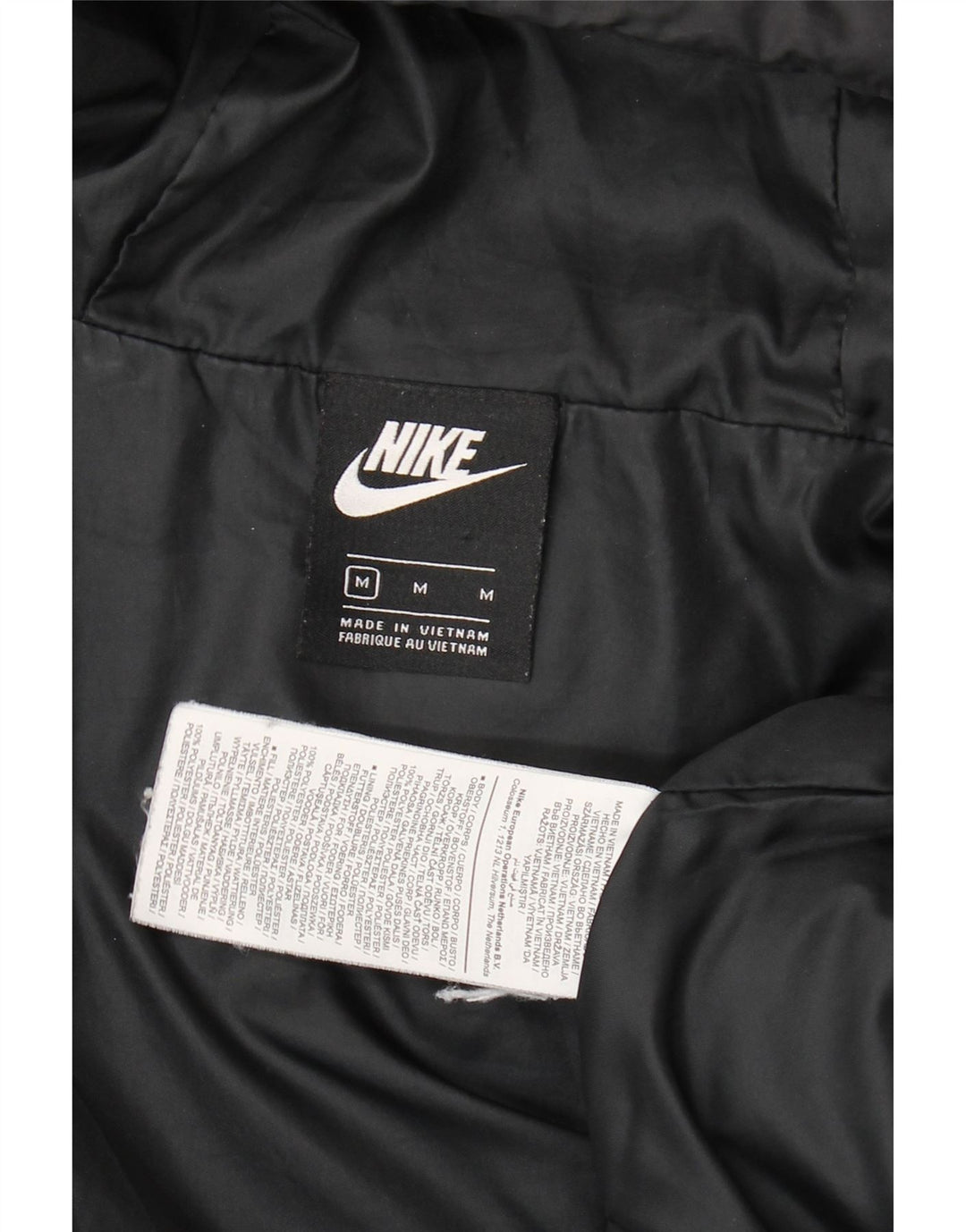 Nike Jungen gepolsterte Jacke mit Kapuze und Grafik, 10–11 Jahre, mittelschwarzes Polyester
