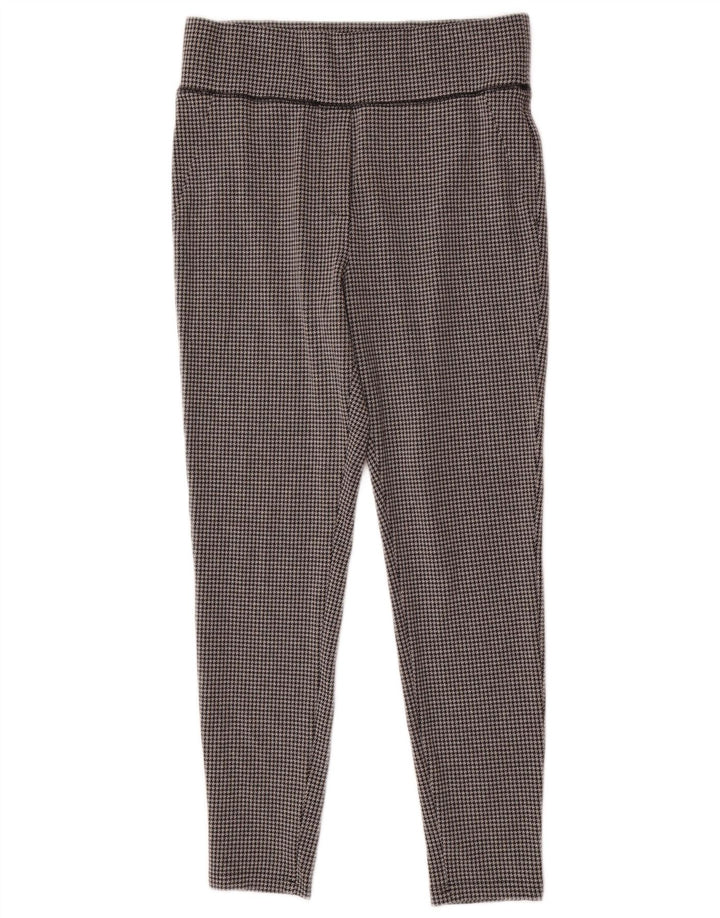 Marks & Spencer Damen Leggings UK 14 Large Graues Hahnentritt-Polyester