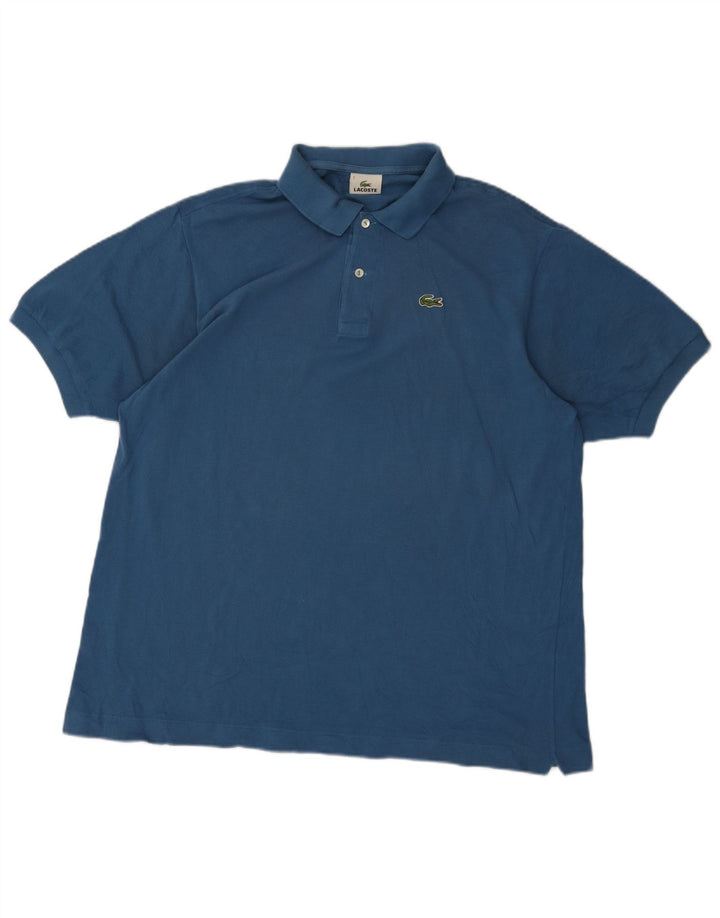 Lacoste Herren Poloshirt Größe 7 2XL Blaue Baumwolle
