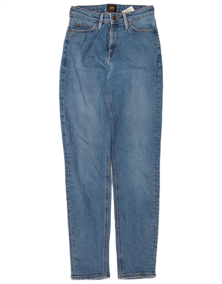 Lee Damen Mom Straight Jeans W25 L30 Blaue Baumwolle