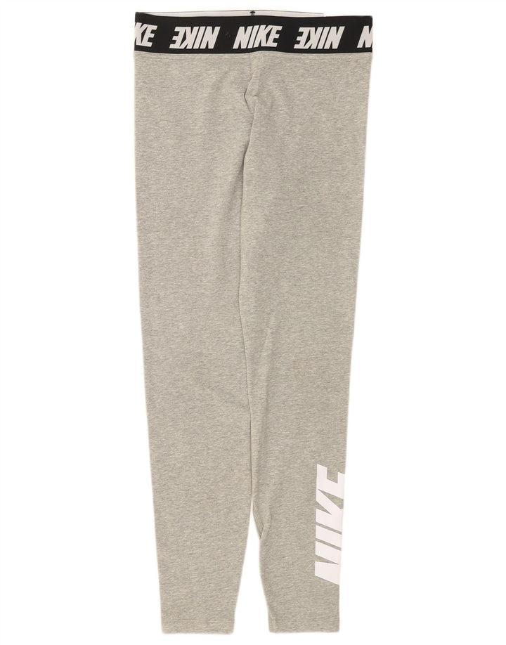 Nike Tight Fit Grafik-Leggings für Damen, UK 12, Mittelgrau, Farbblock