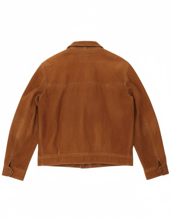 Vintage Herren Wildlederjacke UK 38 Mittelbraun