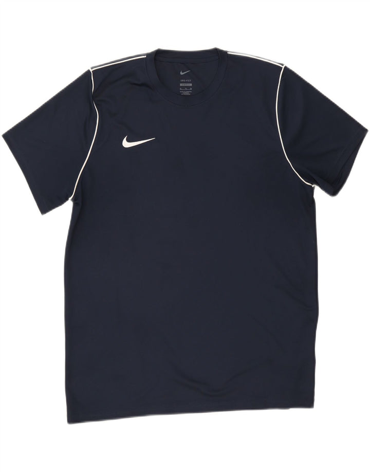 Nike Herren Dri Fit Slim Fit T-Shirt Top XL Marineblau Polyester