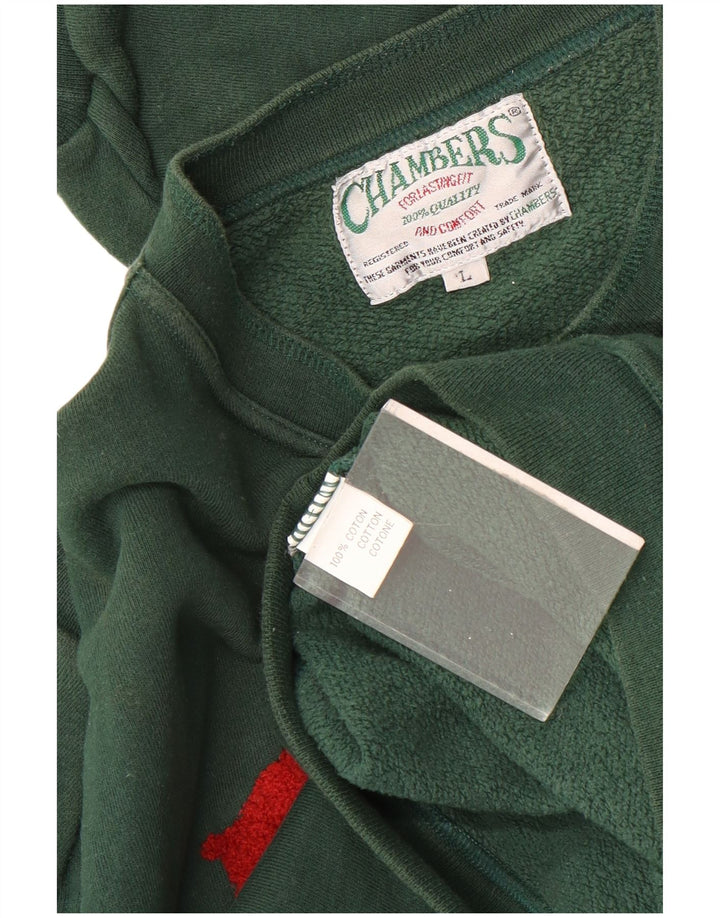 Chambers Herren-Sweatshirt mit Grafik, groß, grüne Baumwolle