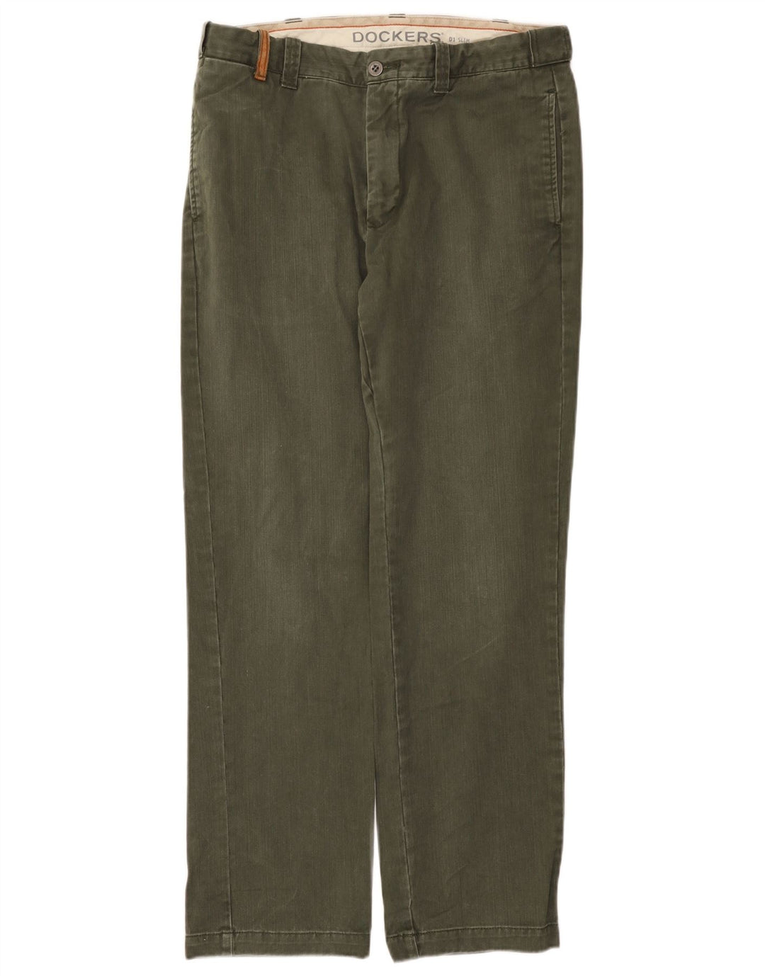 Dockers Herren Straight Jeans W34 L32 Khaki Baumwolle