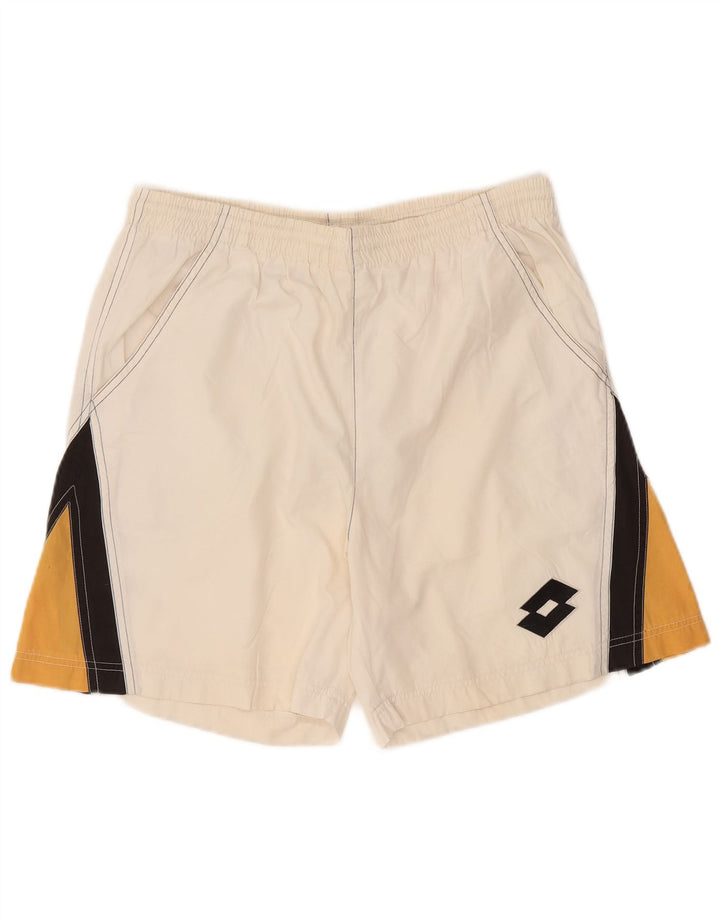 Lotto Herren-Sportshorts, UK 40/42, groß, weißes Farbblock-Polyester