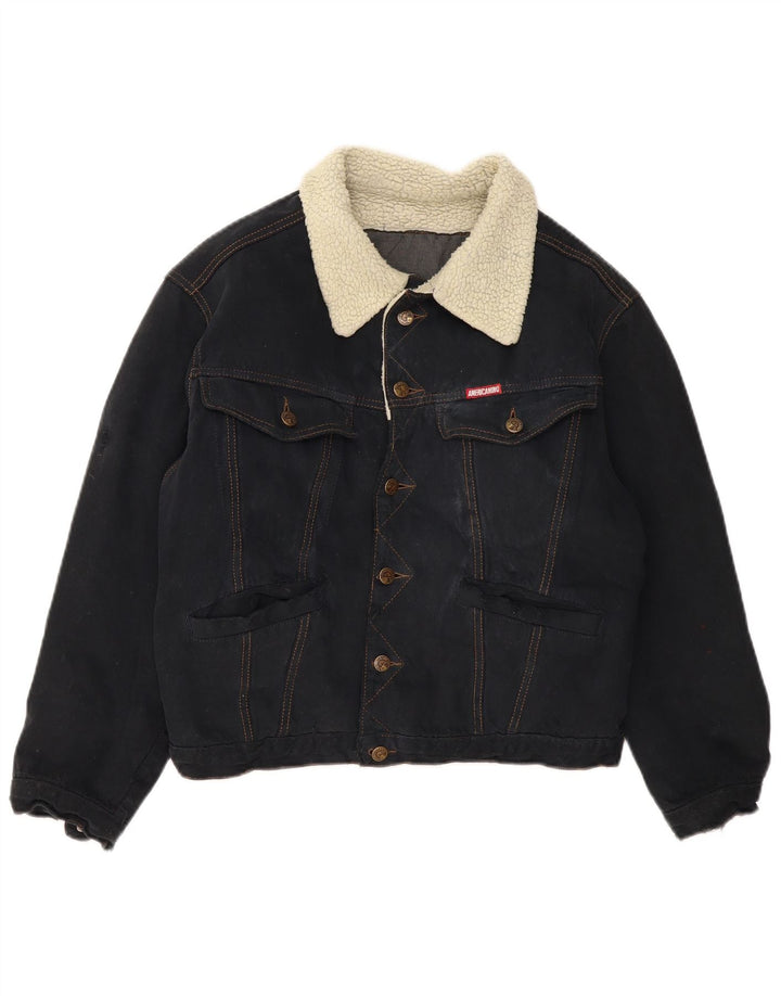 AMERICANINO Herren Jeansjacke UK 36 Small Marineblau