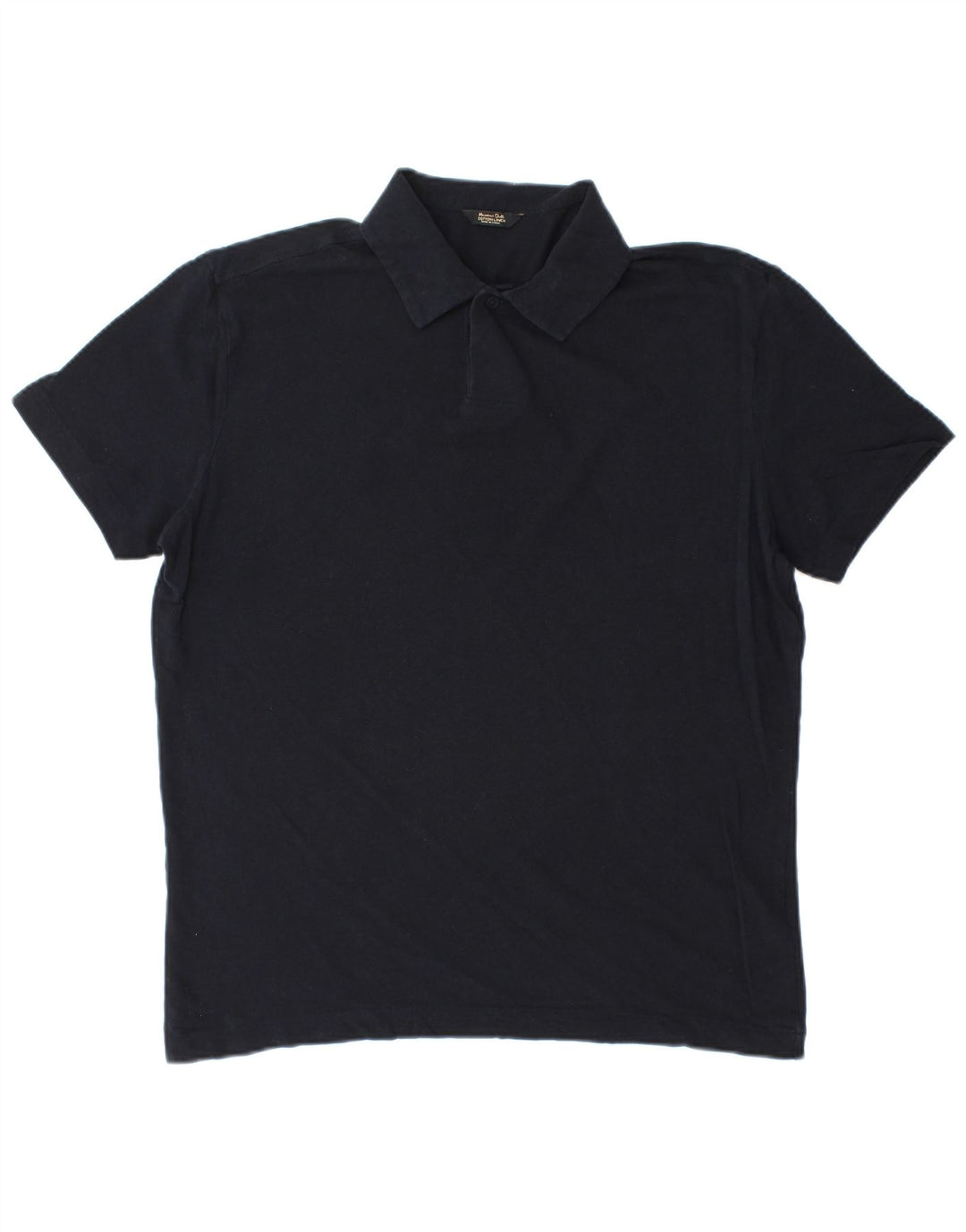 Massimo Dutti Herren-Poloshirt, mittelmarineblaue Baumwolle