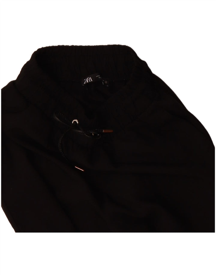 ZARA Womens Joggers Trousers UK 10 Small W27 L28 Black Polyester