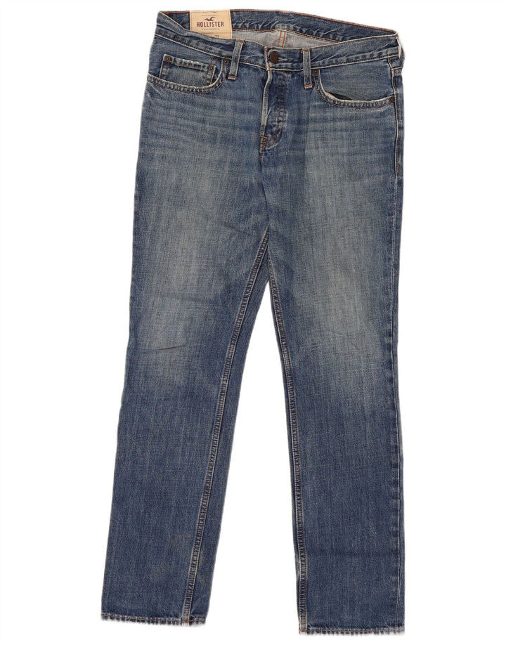 Hollister Herren Slim Jeans W32 L32 Blaue Baumwolle